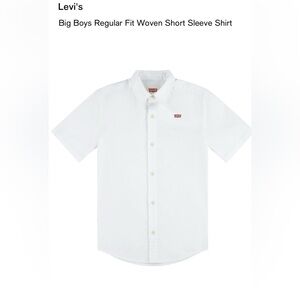 Levi's Big Boys Regular Fit Woven Short Sleeve Shirt